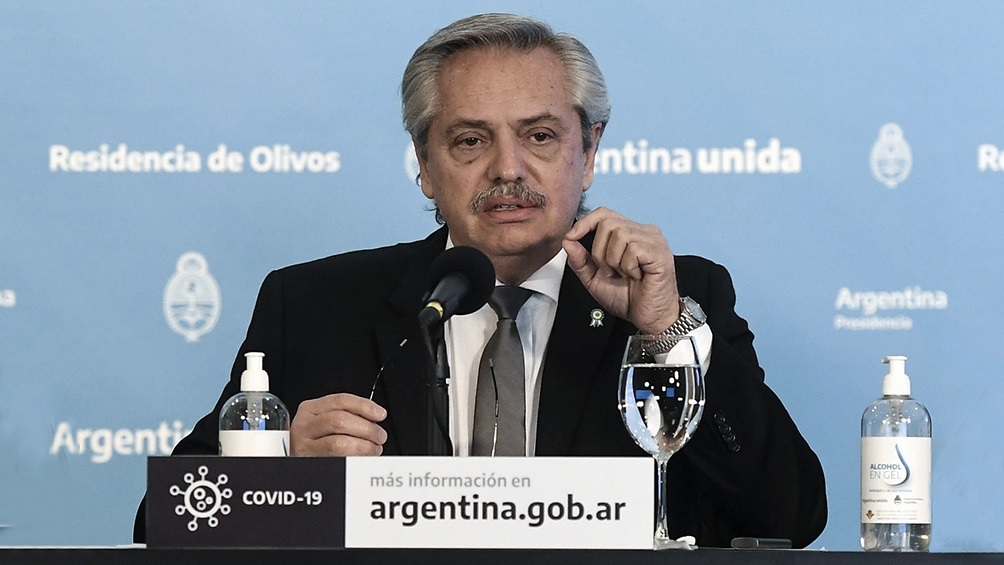 El presidente Alberto Fernández 