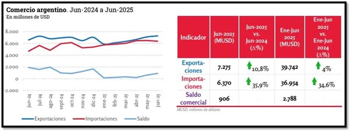 Fuerte incremento de las importaciones que subieron 34,6% interanual.