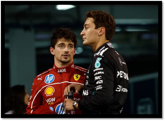 Russell puso en duda la legalidad técnica de la Ferrari de Leclerc en Hungría (Reuters)