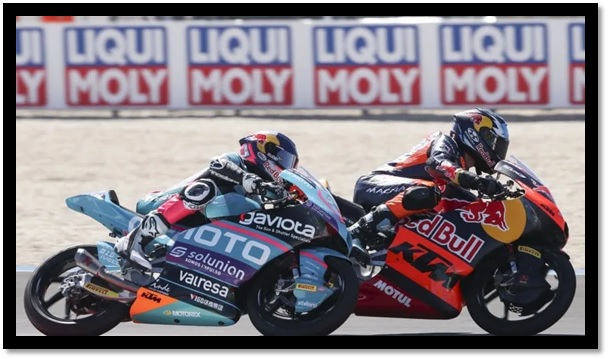 El argentino Valentín Perrone estuvo a 18 milésimas de segundos de llevarse la victoria en Moto3 en Hungría.