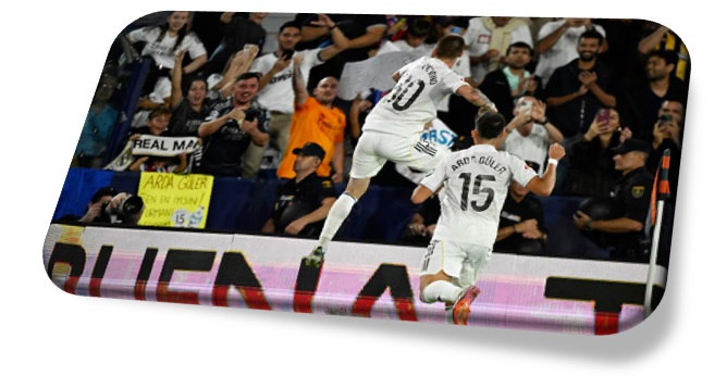 Mastantuono marcó su primer gol en el Real Madrid (Reuters)
