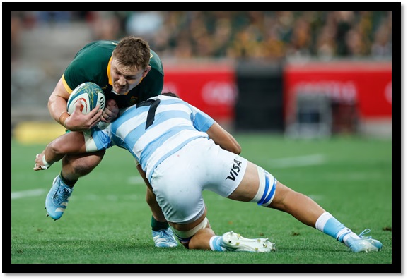 Argentina y Sudáfrica confirmaron sus equipos para jugar la 5ª fecha del Rugby Championship (Foto: PHILL MAGAKOE / AFP)