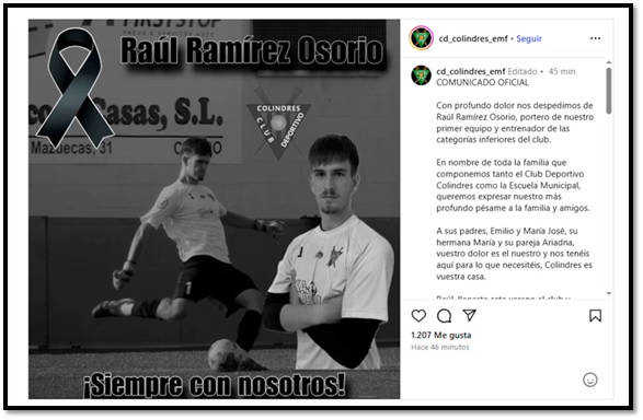 El posteo del club