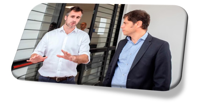 El gobernador bonaerense Axel Kicillof y el intendente de Pilar, Federico Achával