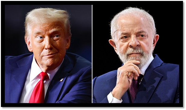 El presidente de EE.UU., Donald Trump. El presidente de Brasil, Luiz Inácio Lula da Silva