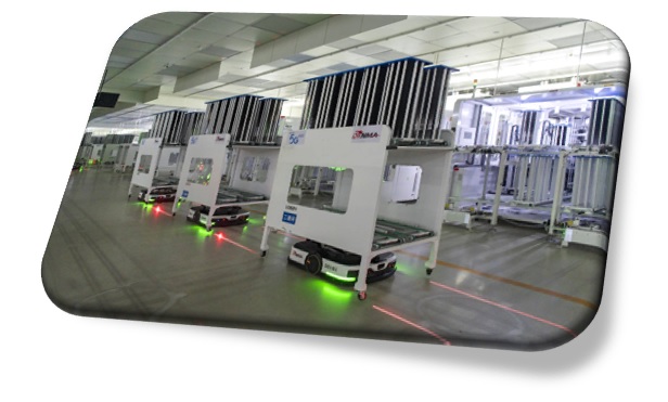 Vehículos guiados automáticos mueven componentes en la línea de producción de un taller inteligente en la ciudad china de Jinhua.xVCGx / Legion-Media