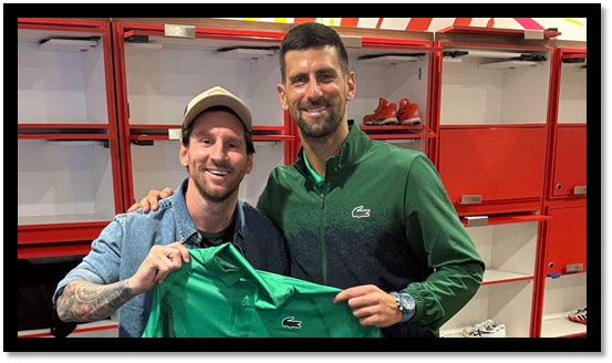 El encuentro entre Messi y Nole de este año en Estados Unidos (@DjokerNole)