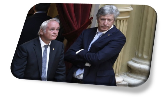 Vladimir Werming y Santiago Bausili, vicepresidente y presidente del Banco Central.