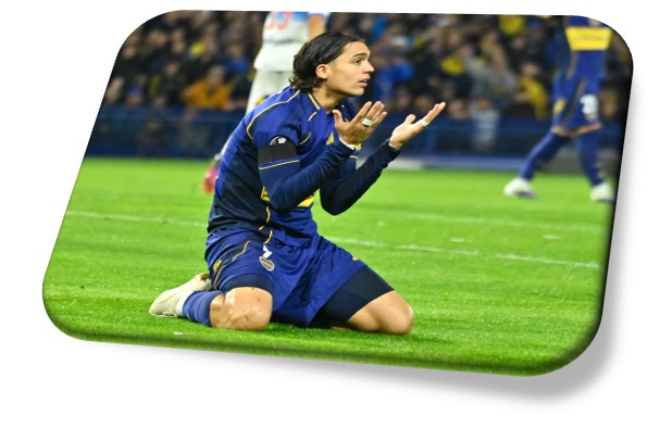 Zeballos en lo que fue su último partido con la camiseta del Xeneize