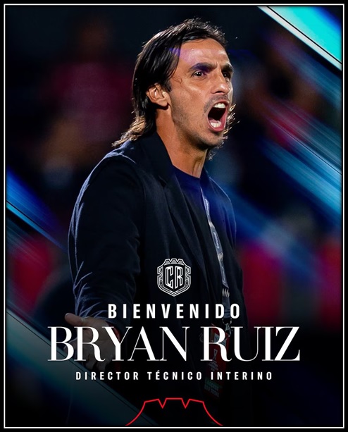 Bryan Ruiz asumirá el mando del equipo como técnico interino (@@fcrf_cr)